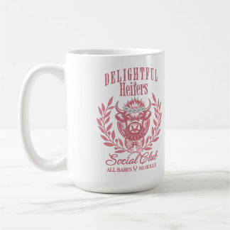 Caneca De Café Custom Funny Cow Gift For Her, Heifer Social Club