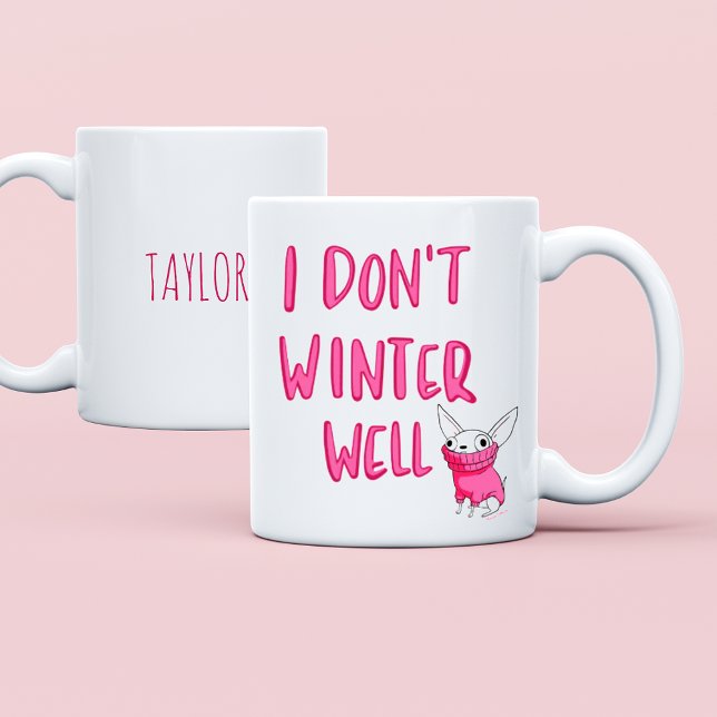 Caneca De Café Custom Funny Saying Modern Friend Winter Quote (Criador carregado)