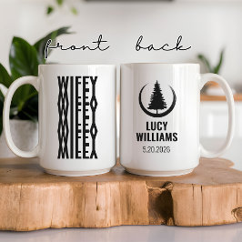 Caneca De Café Custom Hubby & Wifey Coffee Mug | Engagement Gift