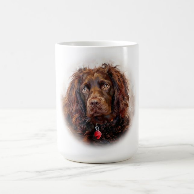 Caneca De Café Custom Impressionist Boykin Spaniel Portrait Mug (Centro)