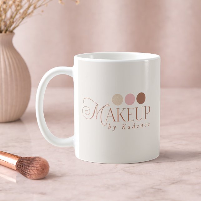 Caneca De Café Custom Logo Branded Makeup Artist (Criador carregado)