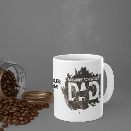 Caneca De Café Custom Message Miniature Schnauzer Pet Dog Dad
