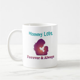 Caneca De Café Custom Mother Daughter Silhouette Mommy Love Mug