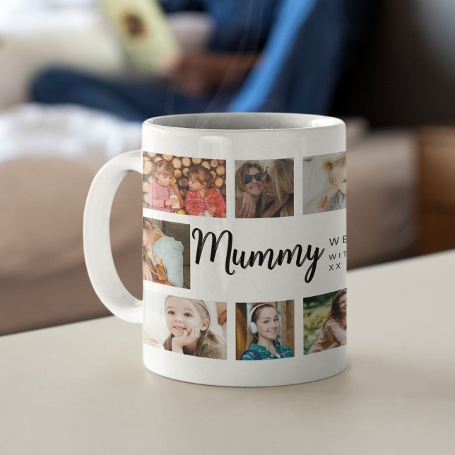 Caneca De Café Custom Mummy 18 Photo Collage (Criador carregado)
