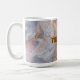 Caneca De Café Custom Name Marble Mug | Personalized Gold Textmug
