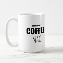 Caneca De Café Custom Pet Name Coffee Mug | Powered by Coffee and