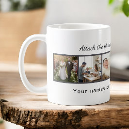 Caneca De Café Custom Photo Collage Mug – Your Photo & Your Text
