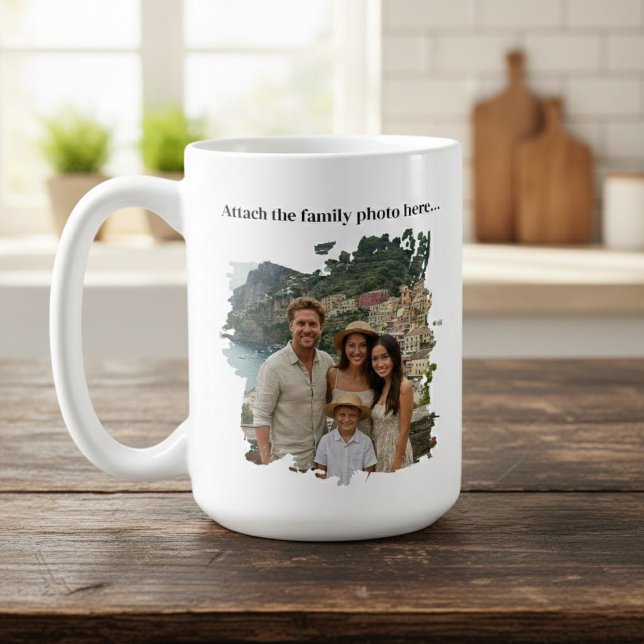 Caneca De Café Custom Photo Mug – Personalized Family Picture  (Criador carregado)