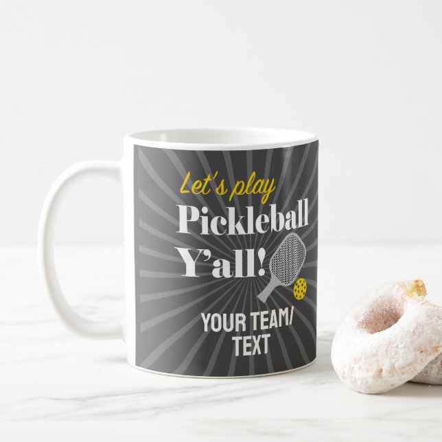 Caneca De Café Custom Pickleball Mugs Personalized Team Club Name (Com Donut)