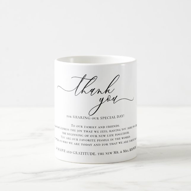 Caneca De Café Custom Poem Thank You (Centro)