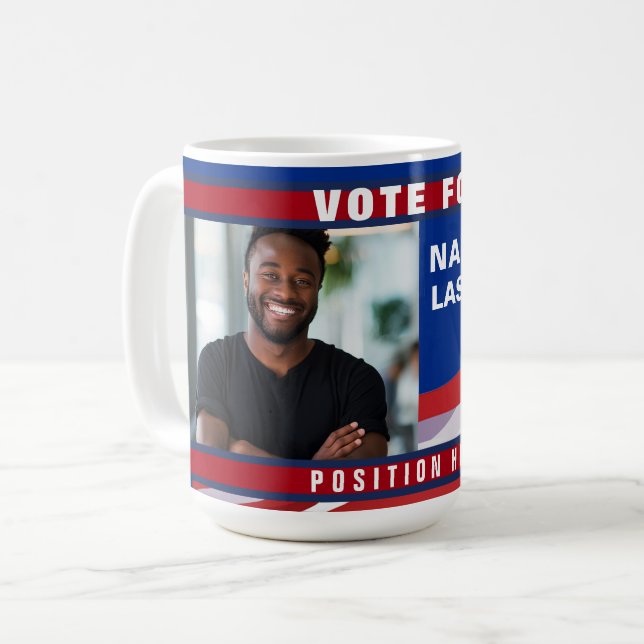 Caneca De Café Custom Politics Campaign Template (Frente Esquerda)