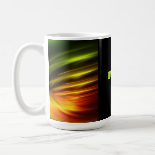 Caneca De Café Customisable abstract fun message space futurist (Esquerda)
