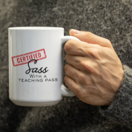 Caneca De Café Customizable Certified Sass with a teaching pass
