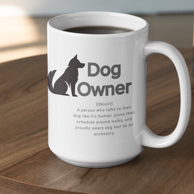 Caneca De Café Customizable Dog Owner Definition (Criador carregado)