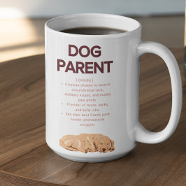 Caneca De Café Customizable Dog Parent Definition