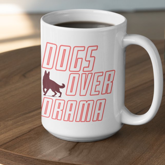 Caneca De Café Customizable Dogs Over Drama (Criador carregado)