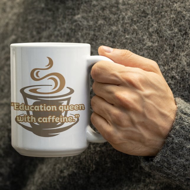 Caneca De Café Customizable Education Queen Mug For Teachers (Criador carregado)