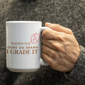 Caneca De Café Customizable I grade it Teachers Coffee mug