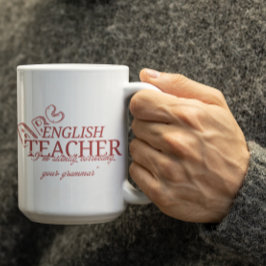 Caneca De Café Customizable Sassy Mug for English Teachers