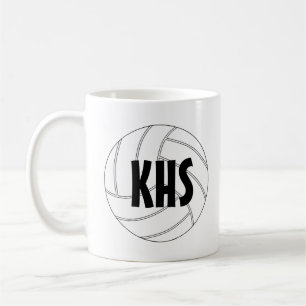 Caneca de café customizável do voleibol