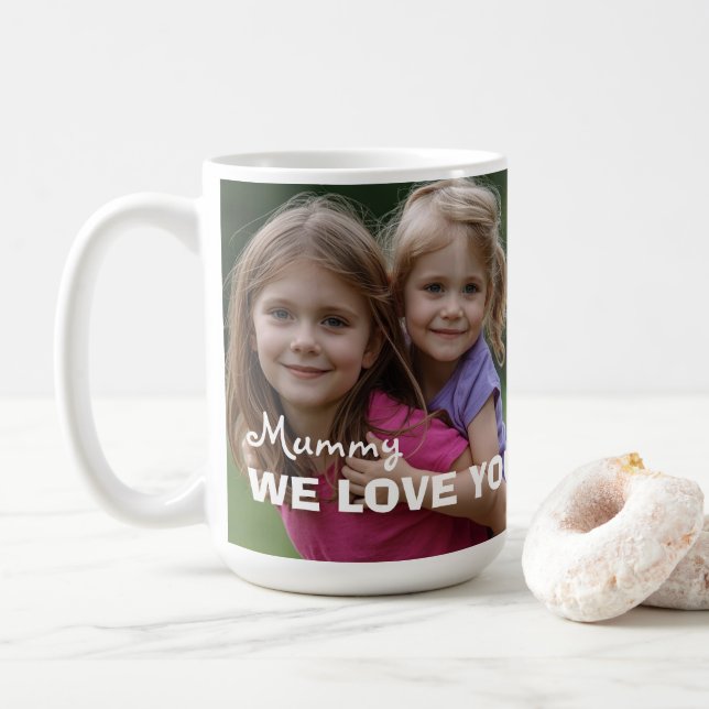 Caneca De Café Customized with 2 and text (Com Donut)
