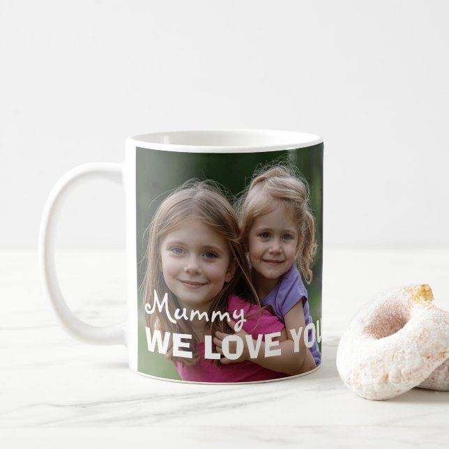 Caneca De Café Customized with 2 and text (Com Donut)