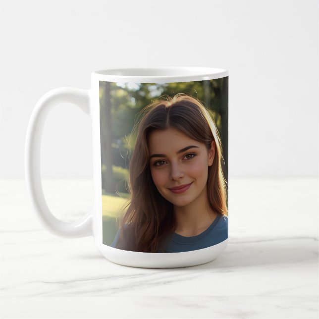 Caneca De Café Customized with two photos (Esquerda)