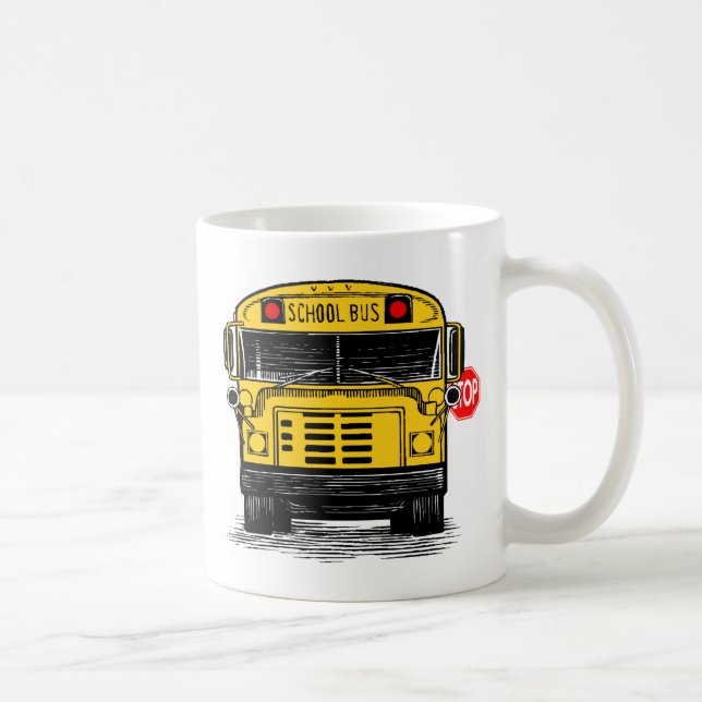 Caneca De Café customschoolbuswithstopsignmug (Direita)