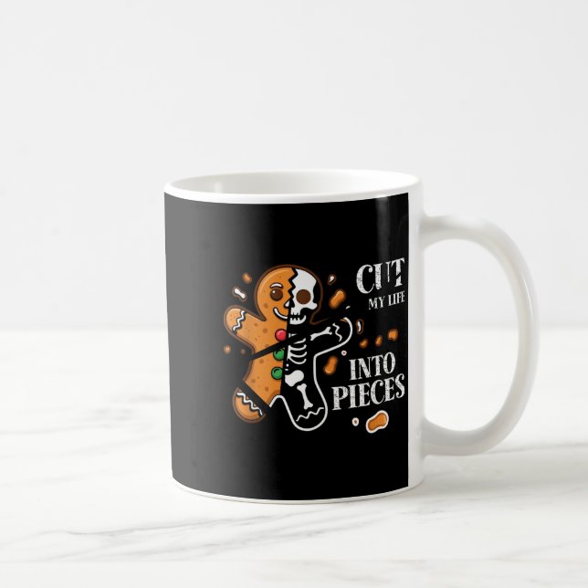 Caneca De Café Cut My Life Into Eces Gingerbread Christmas Elder  (Direita)