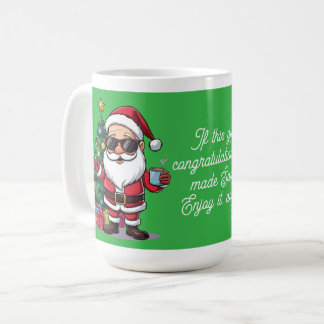 Caneca De Café cut Santa Christmas Mug – Funny Holiday Gift