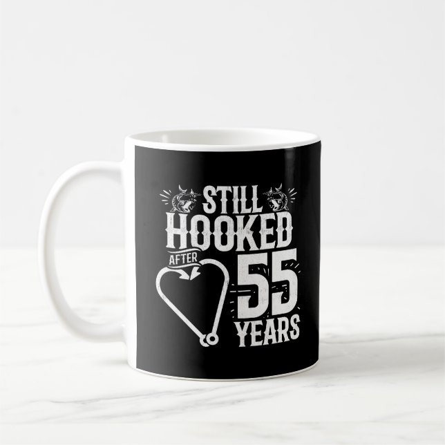 Caneca De Café Cute 55th Anniversary Couples Married 55 Years (Esquerda)