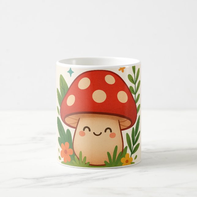 Caneca De Café Cute Aesthetic Mushroom Mug (Centro)