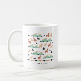 Caneca De Café Cute Alpaca Herd Pattern Coffee Mug