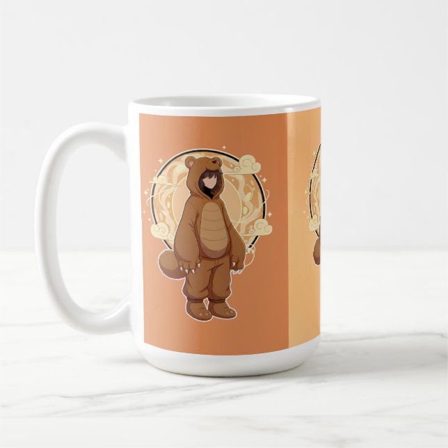 Caneca De Café Cute Anime Boy in Bear (Esquerda)