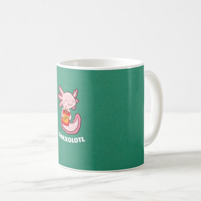 Caneca De Café Cute Axolotl Lover Snaxolotl Kawaii Axolotl Food (Frente Esquerda)