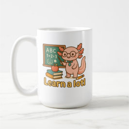 Caneca De Café Cute Axolotl Teacher T-Shirt | Learn a Lotl Kawaii