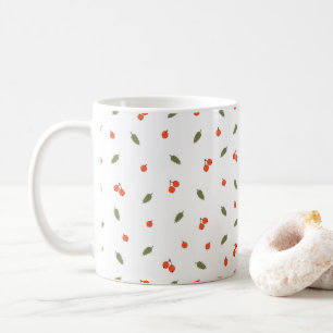 Caneca De Café Cute Bagas de Outono Minimalista Botânico