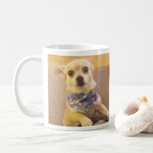 Caneca De Café Cute Bandana Chihuahua Mug Nome Vertical