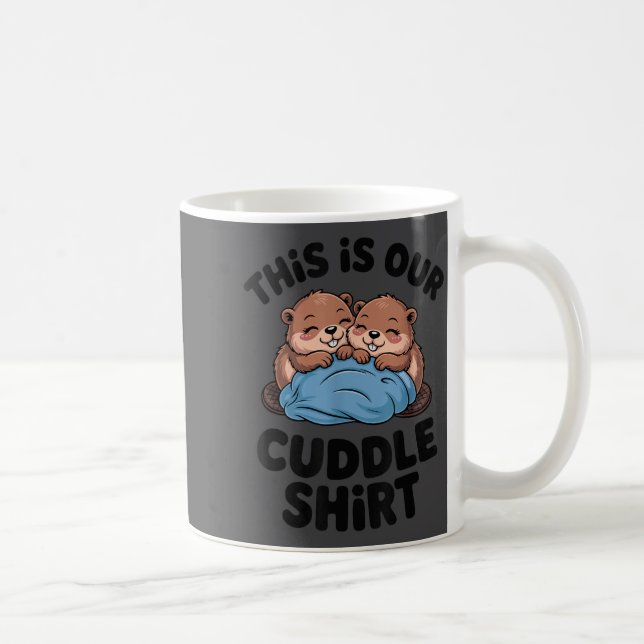 Caneca De Café Cute Beaver Couple This Is Our Cuddle  (Direita)