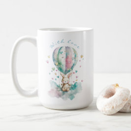 Caneca De Café Cute bunny AÉRONAUTE, personnalisé