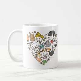 Caneca De Café  Cute Bunny Bunnies Reusable friendly Bunny Lover