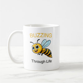 Caneca De Café Cute buzzing bee cartoon