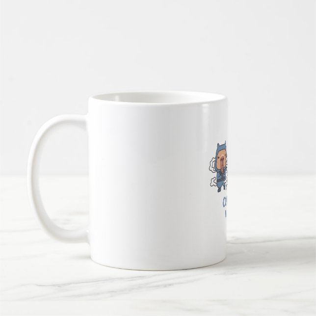 Caneca De Café Cute Capybaras Ninja Copybara Ninjutsu (Esquerda)