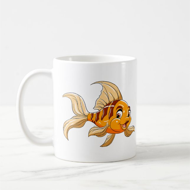 Caneca De Café Cute Cartoony Fish Coffee Mug (Esquerda)