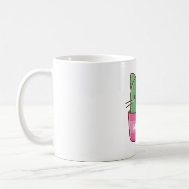 Caneca De Café Cute Cat Cactus Plant Pun (Esquerda)