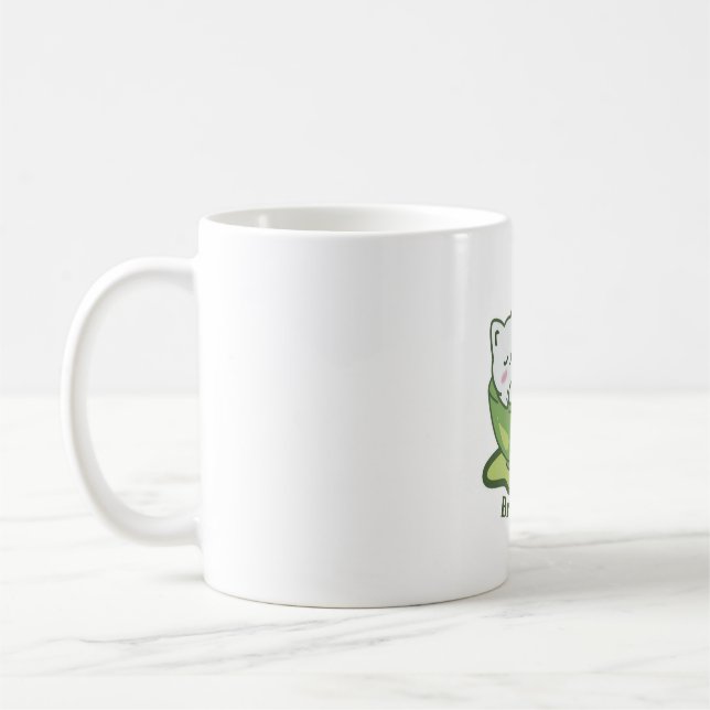 Caneca De Café  Cute cat with matcha drink (Esquerda)