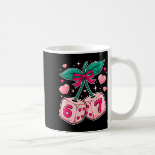 Caneca De Café Cute Cherry Dados Valentine Rosa Kawaii 67 Meme St