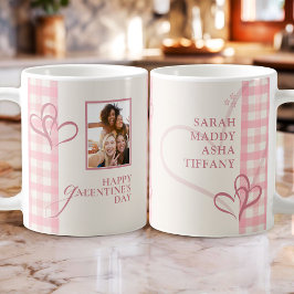 Caneca De Café Cute Chic Pink Stylish Galentine's Besties