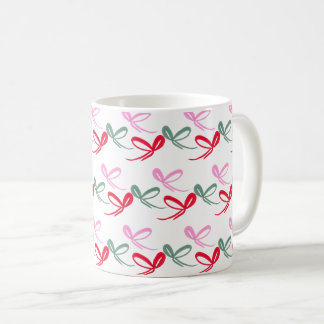 Caneca De Café Cute Christmas Bows Colorful