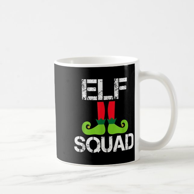 Caneca De Café Cute Christmas Cheer Elf Squad Santa's Helper  (Direita)